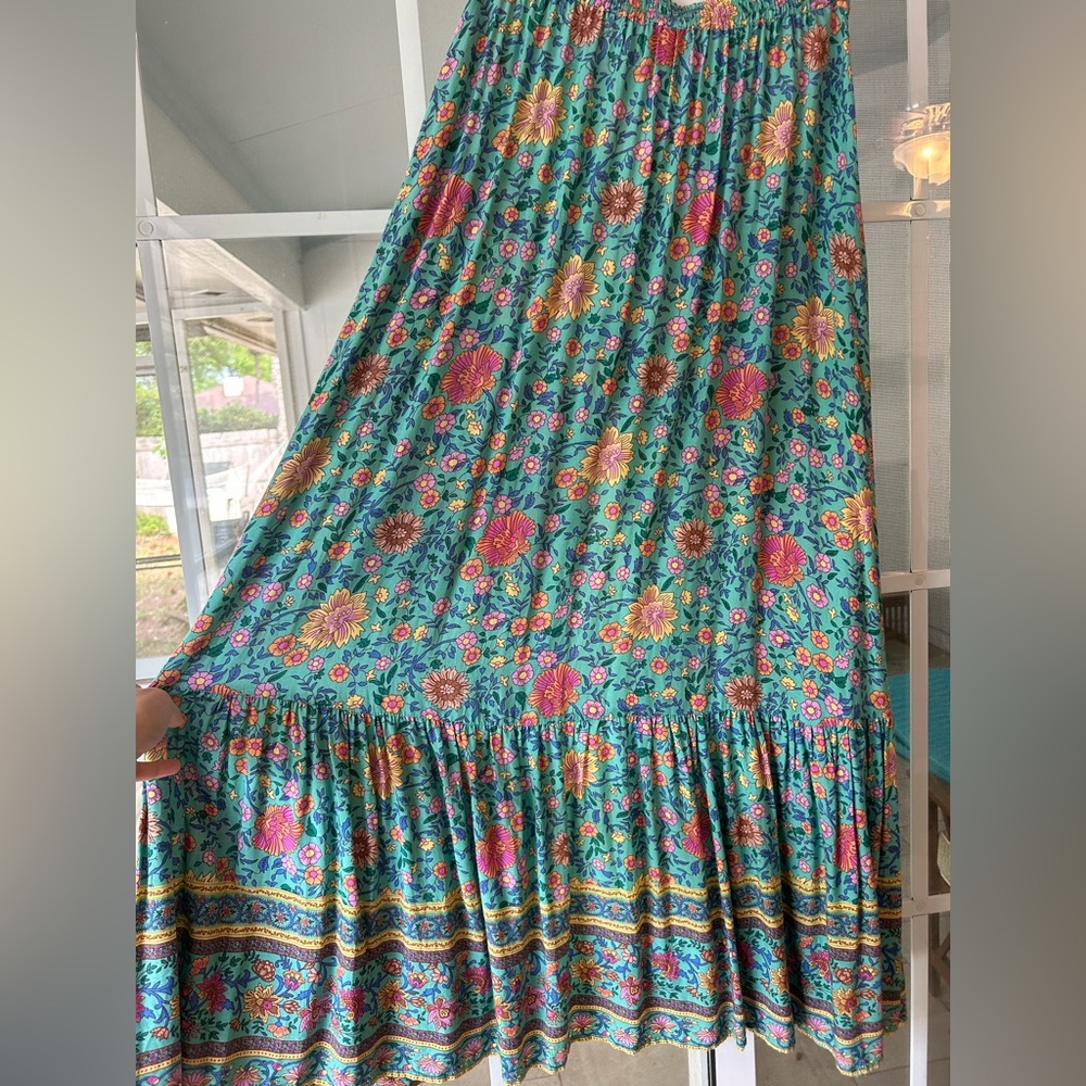 Spell Original folktown turquoise skirt - Picture 10 of 16